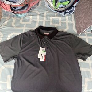Grand Slam Black Striped Polo Shirt